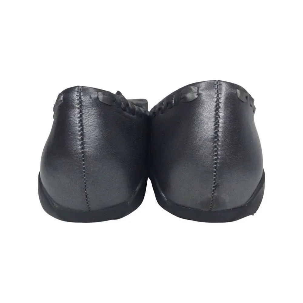 Walking Cradles Pewter Metallic Leather Flats Size 9B